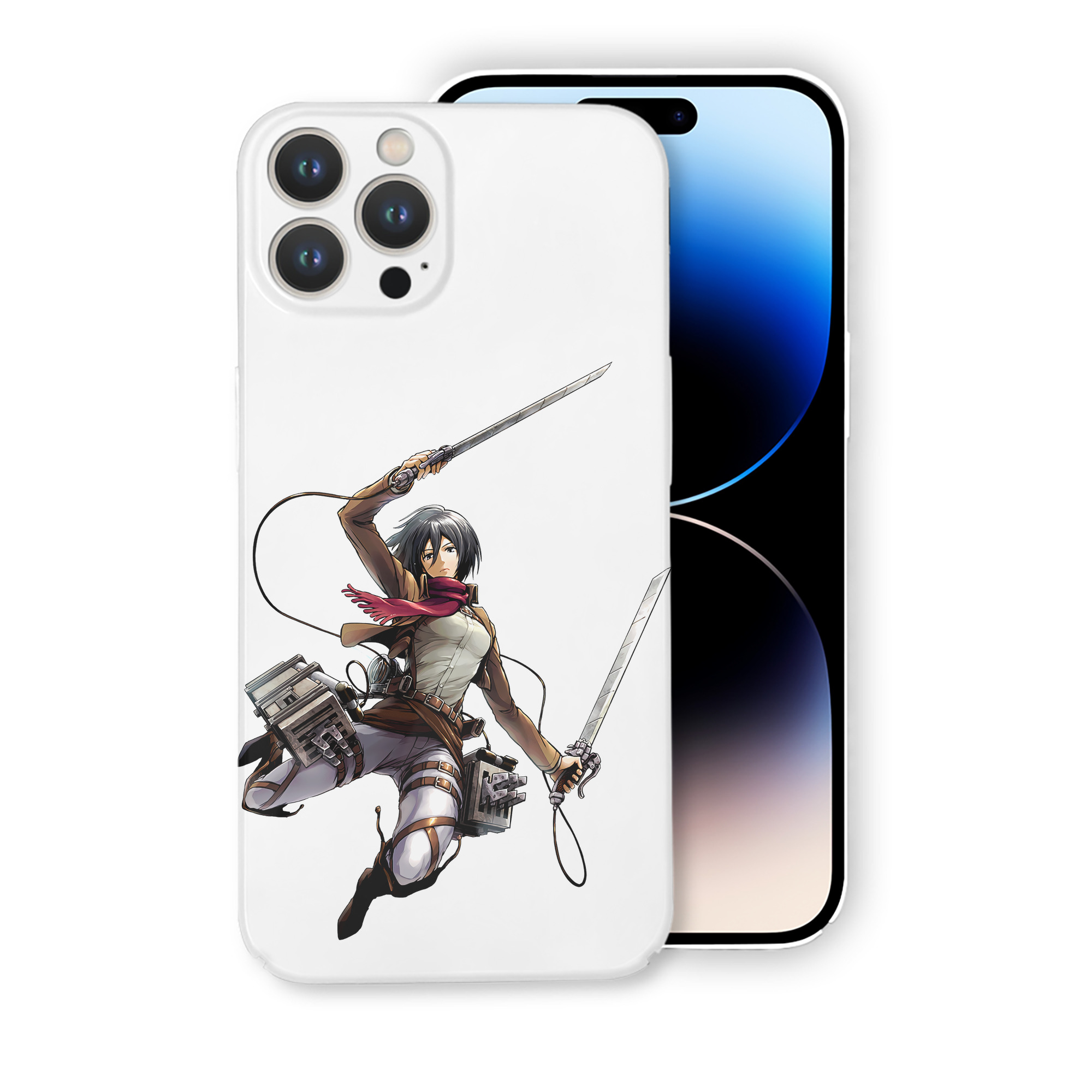 （画像用） 進撃の巨人 ミカサ·アッカーマン Attack on Titan Mikasa Ackerman 【iPhone 14シリーズ対応】ハードケース